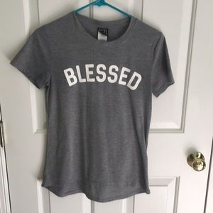 Grey “Blessed” tee